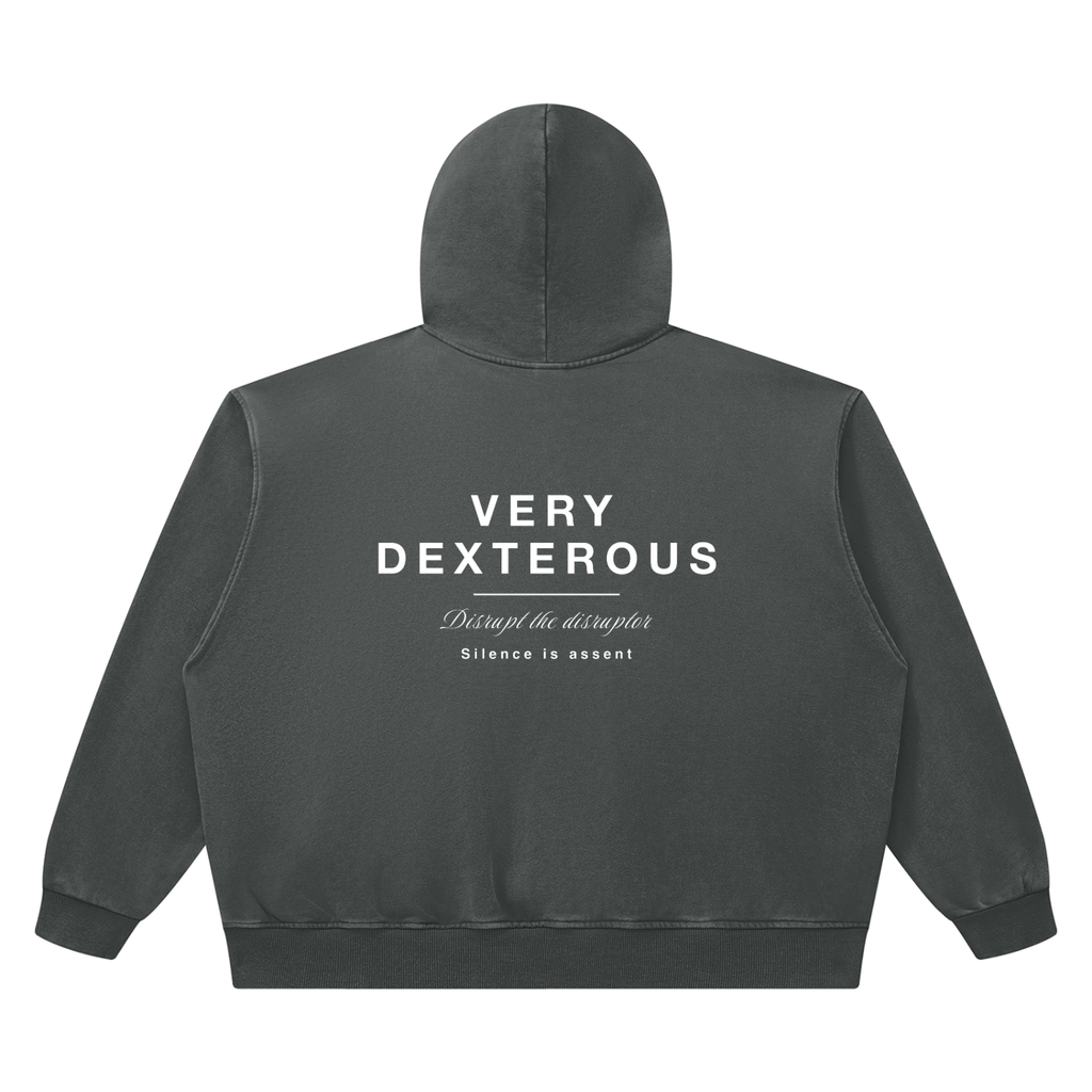 Very Dexterous Disrupt Heavyweight Vintage Wash Boxy Cotton Hoodie