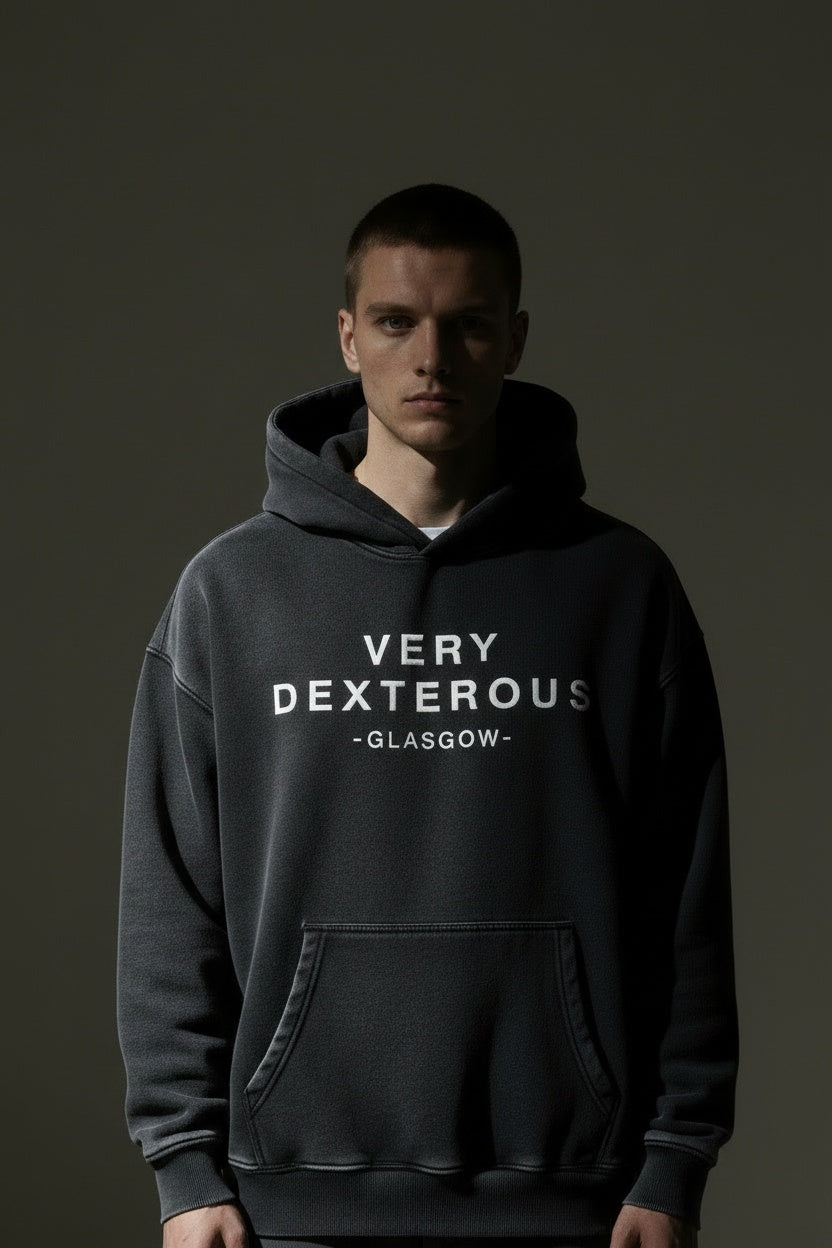 Very Dexterous Glasgow - Snow Wash Fleece Oversize Hoodie