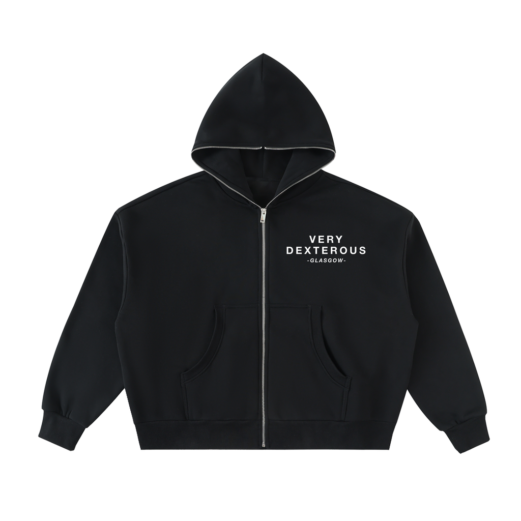 Very Dexterous Co-Ordinated - Fleeced Full-Zip Boxy Hoodie