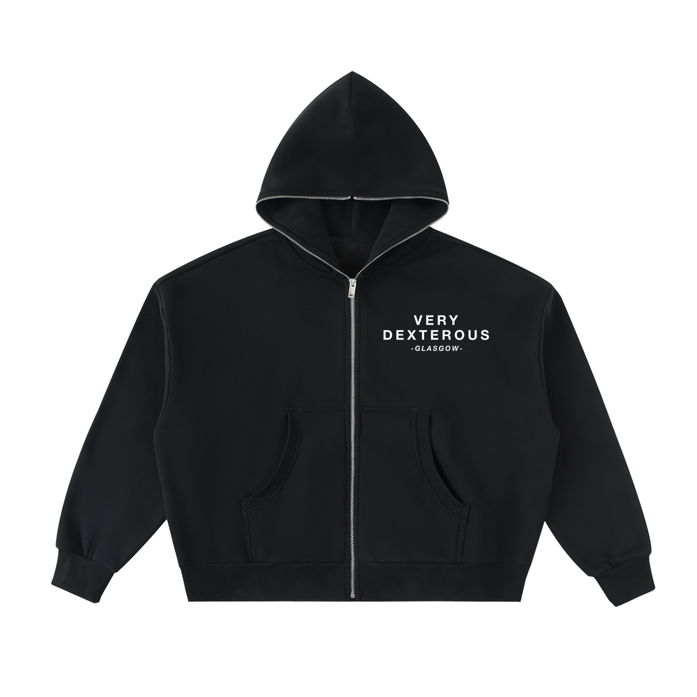 Very Dexterous Co-Ordinated - Fleeced Full-Zip Boxy Hoodie