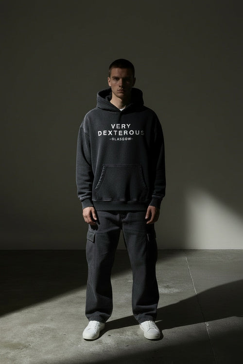 Very Dexterous Glasgow - Snow Wash Fleece Oversize Hoodie