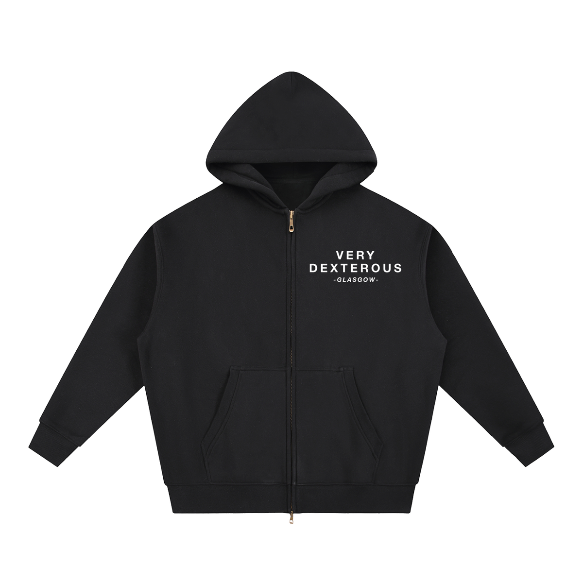 Very Dexterous Co-Ordinated Oversized Fleece Boxy Zip Hoodie