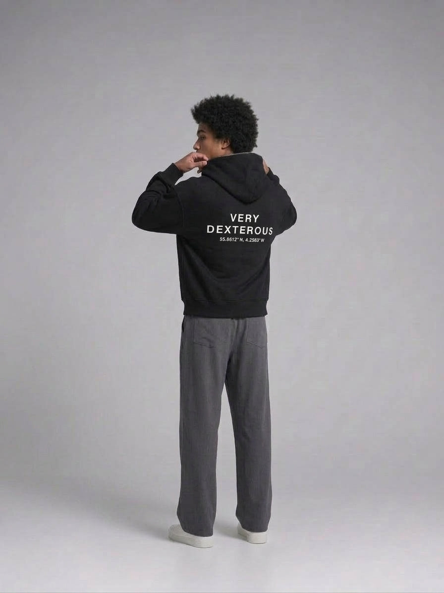 Very Dexterous Co-Ordinated - Fleeced Full-Zip Boxy Hoodie