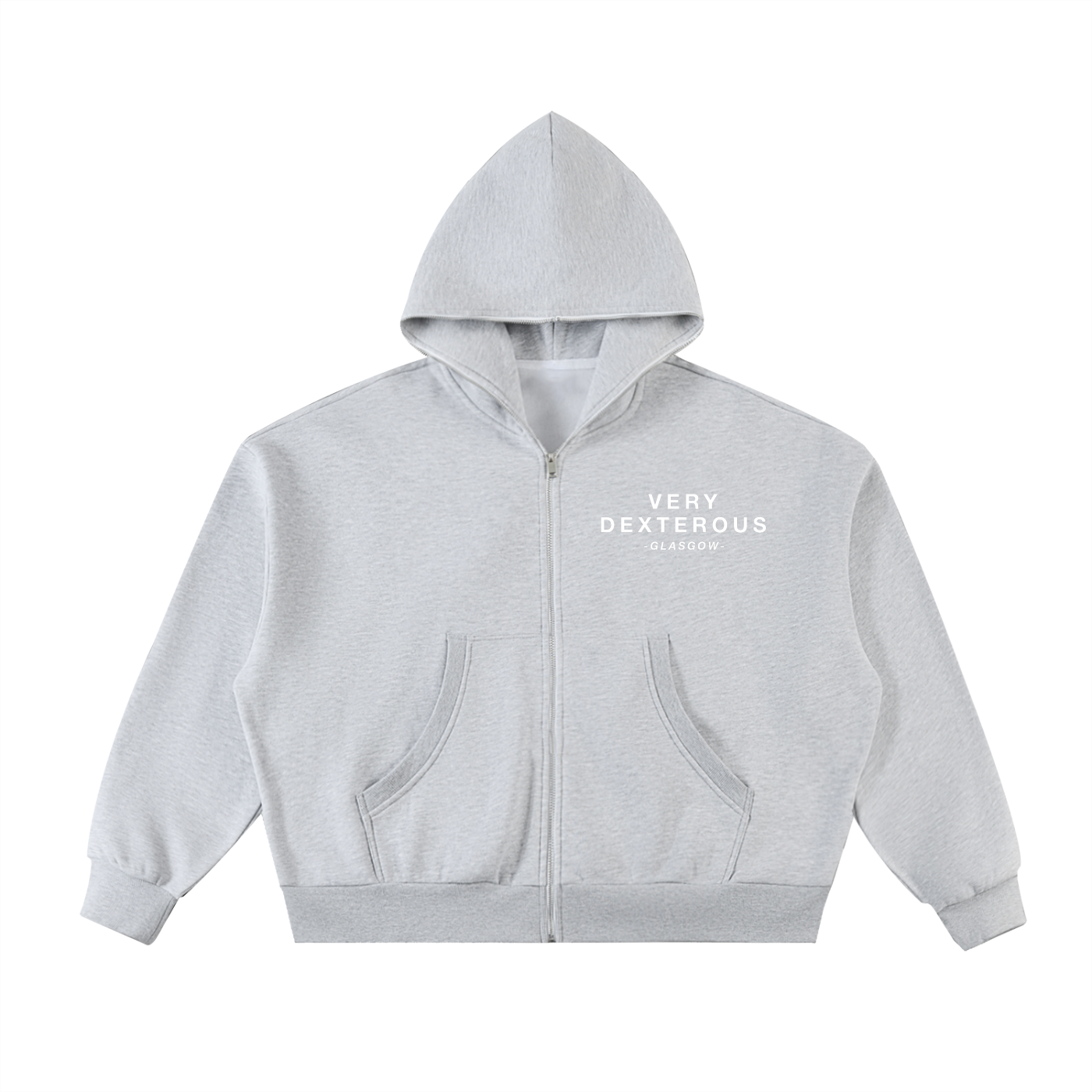 Very Dexterous Co-Ordinated - Fleeced Full-Zip Boxy Hoodie
