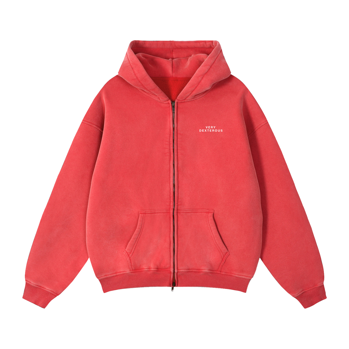 Very Dexterous Disrupt Zip-Through Boxy Fleece Hoodie