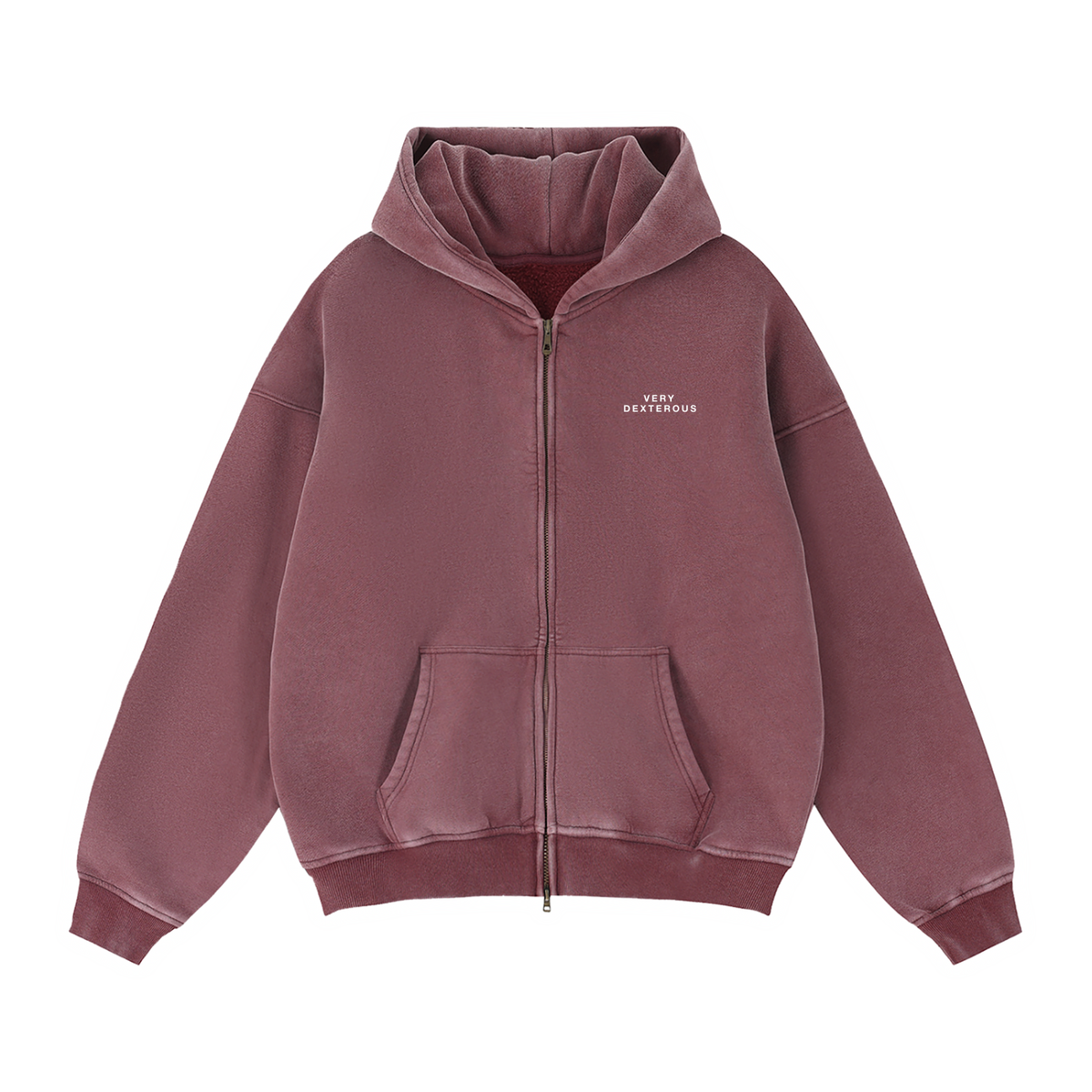 Very Dexterous Disrupt Zip-Through Boxy Fleece Hoodie