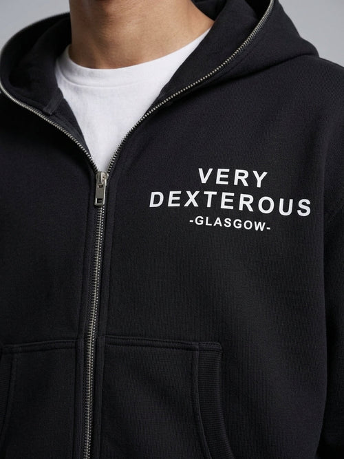 Very Dexterous Co-Ordinated - Fleeced Full-Zip Boxy Hoodie