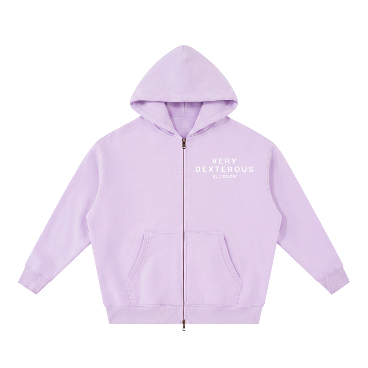 Very Dexterous Co-Ordinated Oversized Fleece Boxy Zip Hoodie