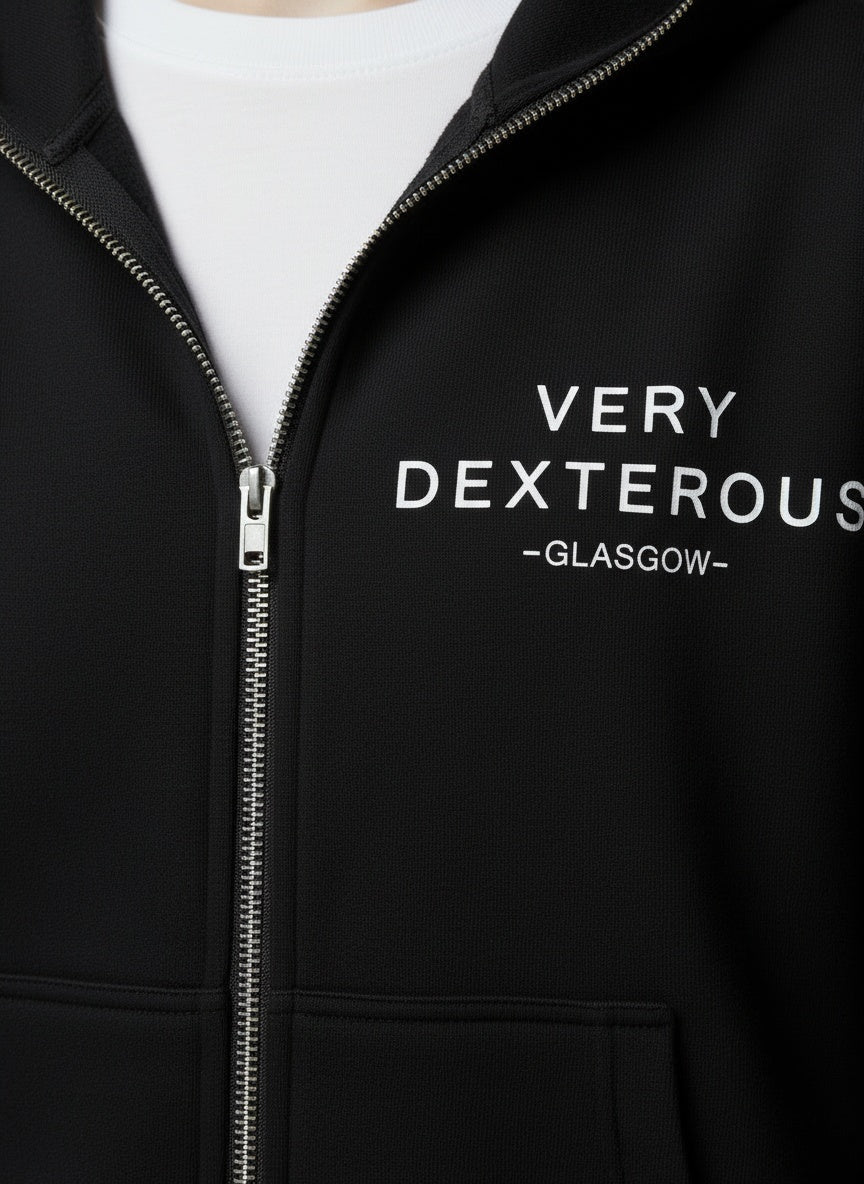 Detail shot of Very Dexterous Co-Ordinated - Fleeced Full-Zip Boxy Hoodie Women