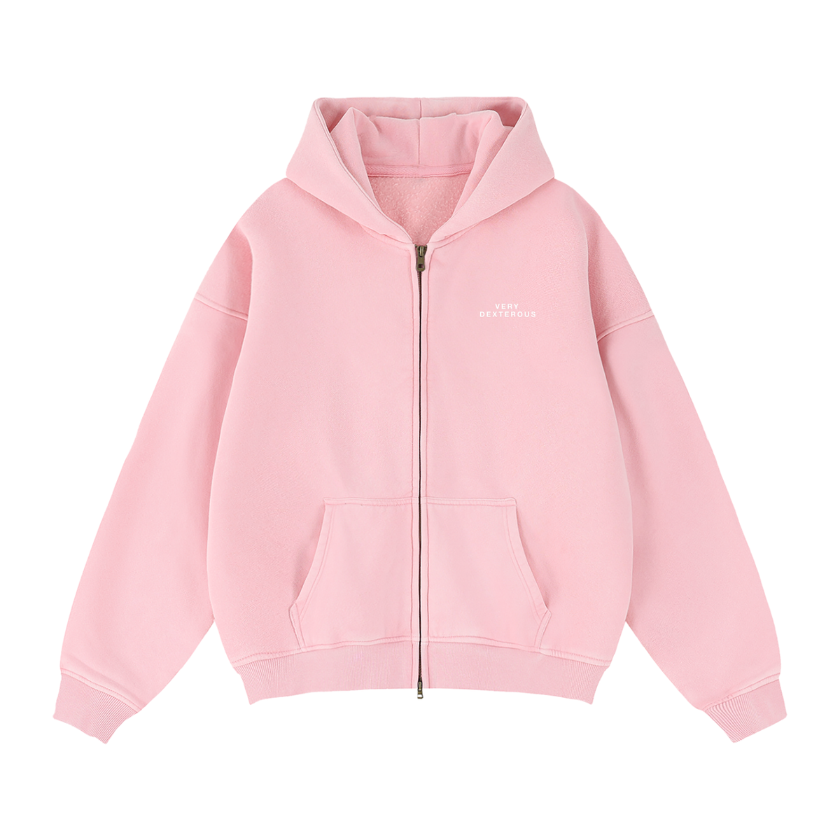 Very Dexterous Disrupt Zip-Through Boxy Fleece Hoodie
