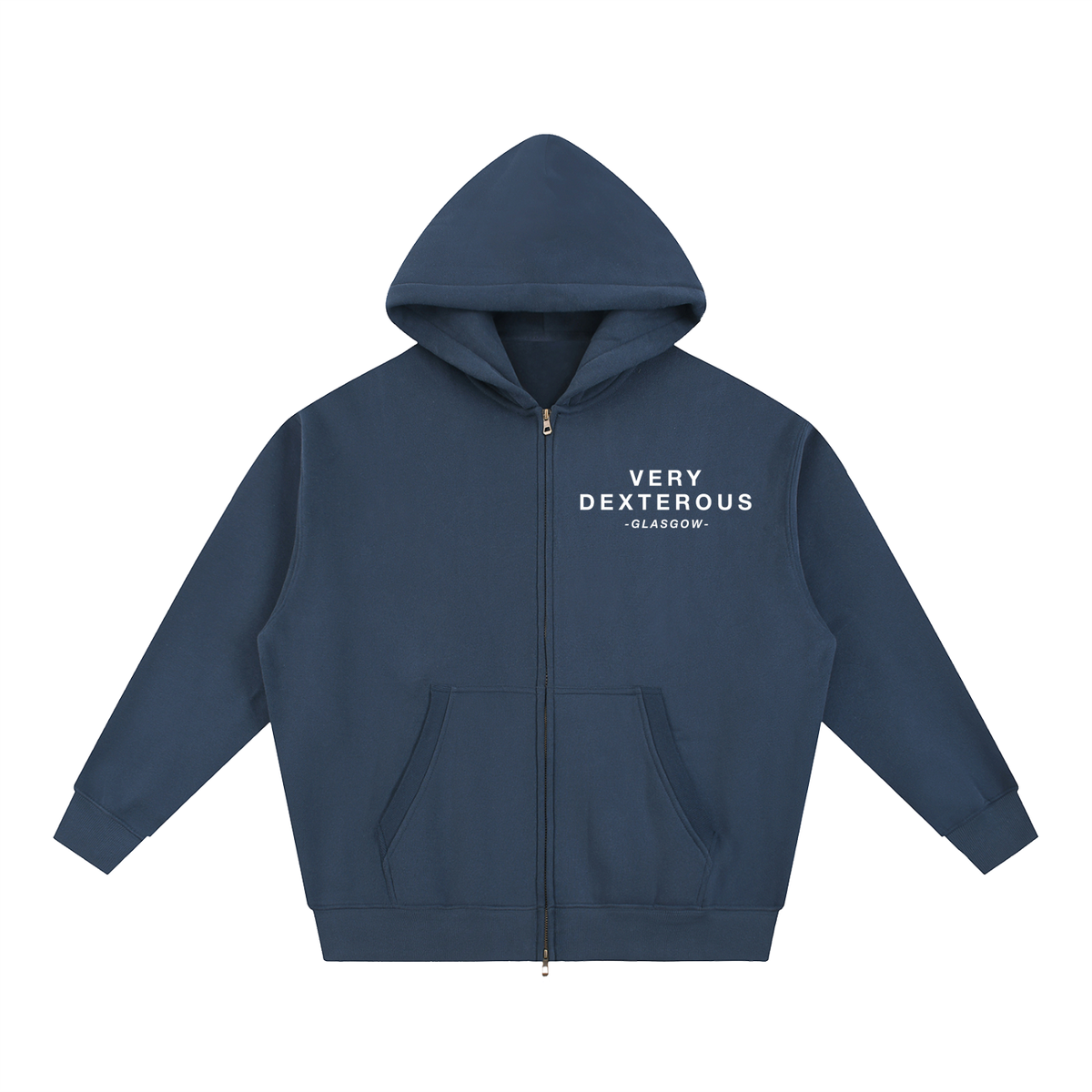 Very Dexterous Co-Ordinated Oversized Fleece Boxy Zip Hoodie