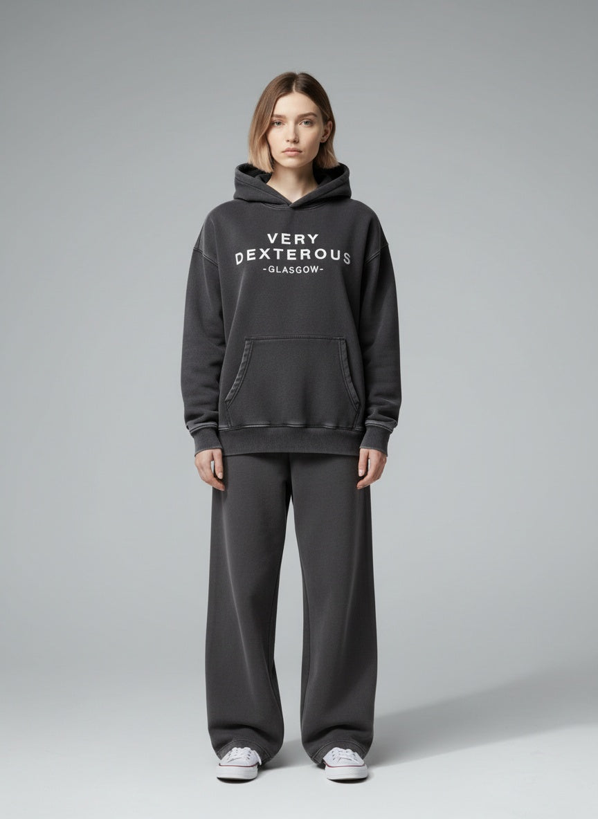Very Dexterous Glasgow - Snow Wash Fleece Oversize Hoodie Women